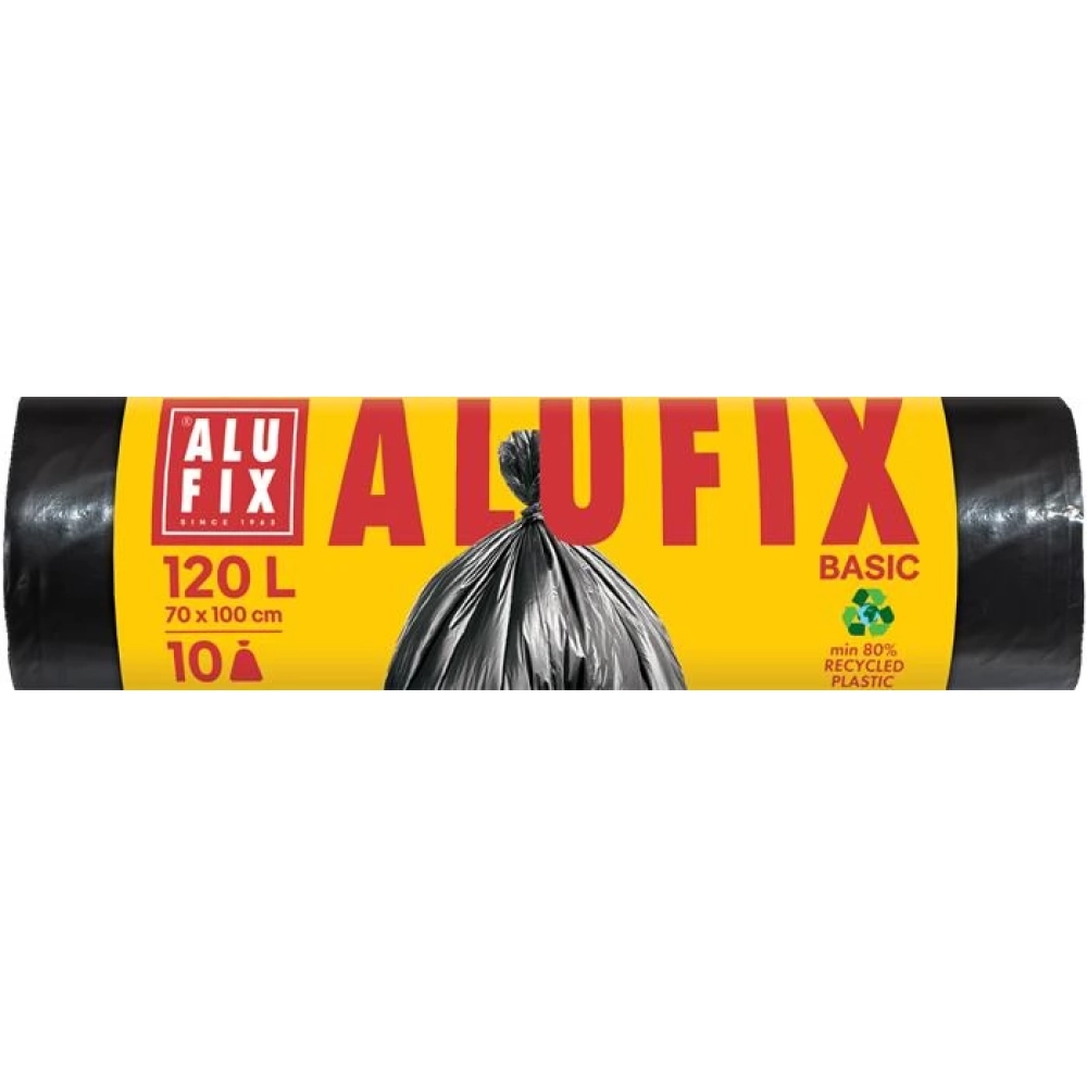 ALUFIX Economy Szemeteszsák 120l 70x100cm 17µ fekete 10db