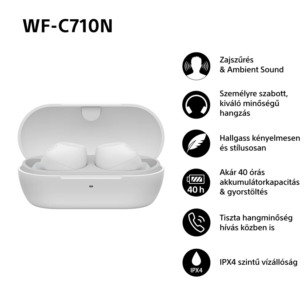 SONY WF-C710N TWS ANC white - iPoncomp.com