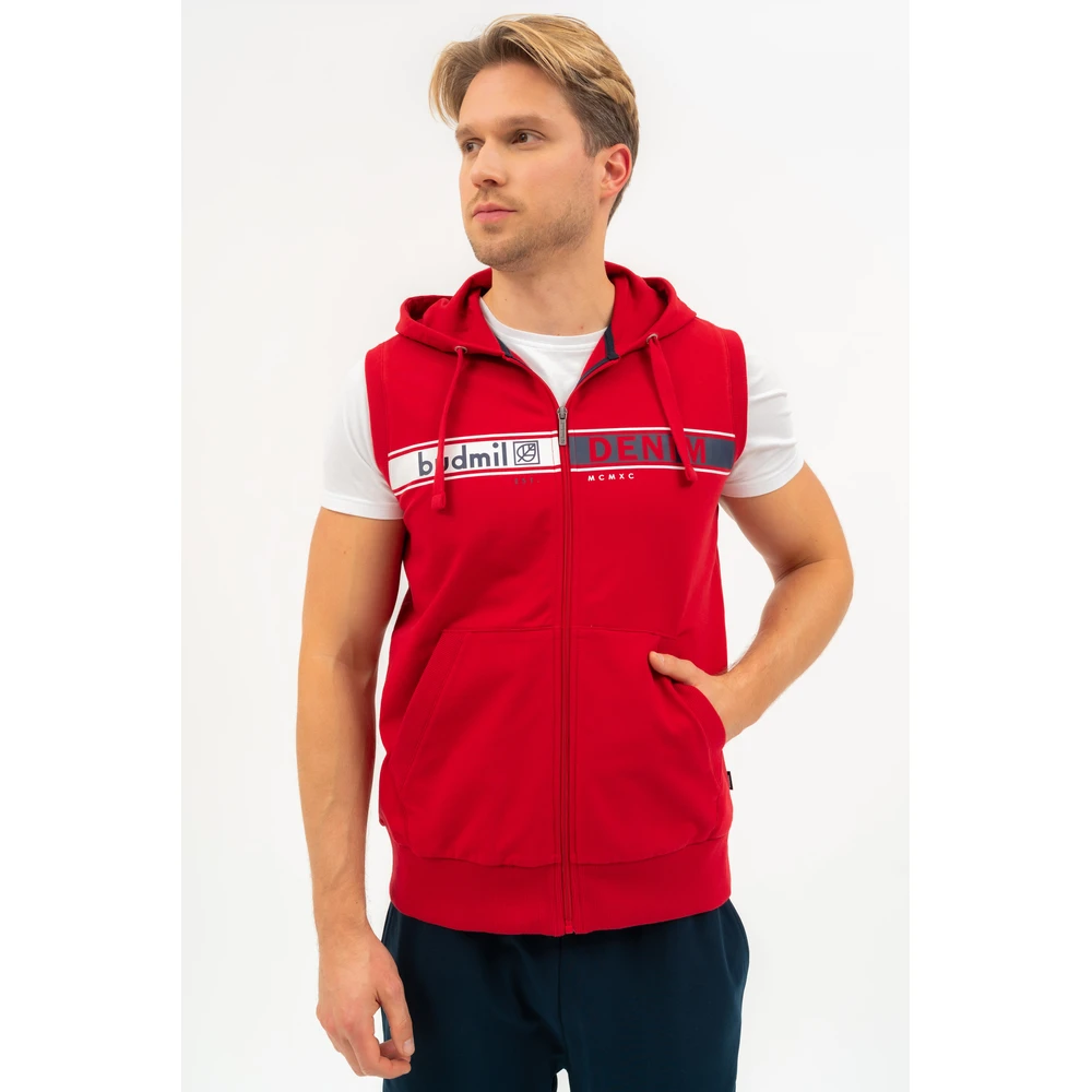 BUDMIL hoody mellény Man L red