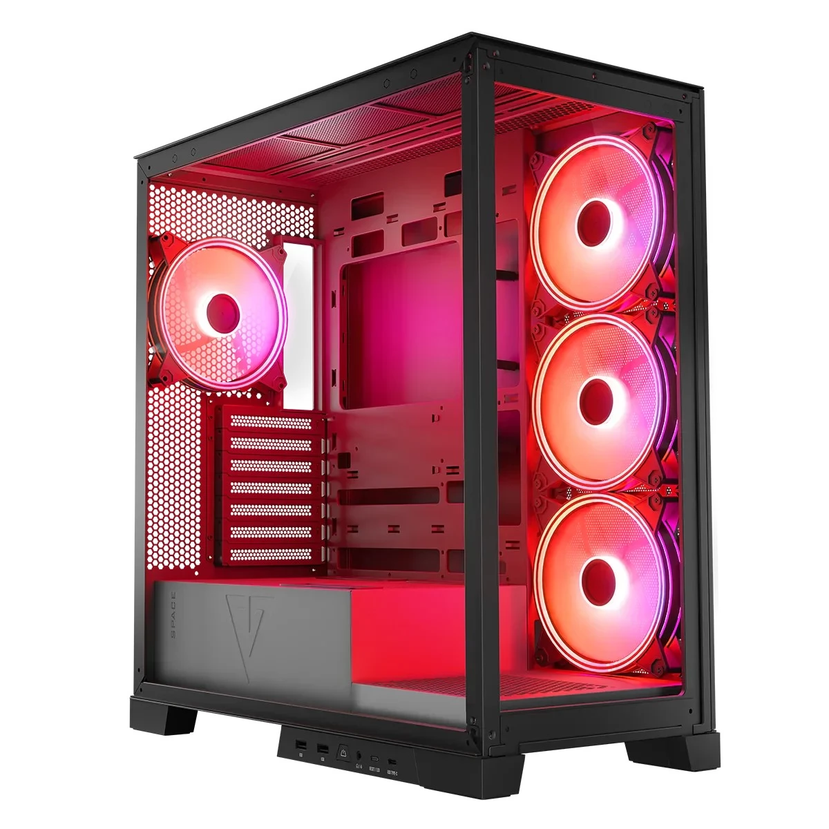 MODE COM Volcano Space Apex ARGB TG negru - iPon.ro