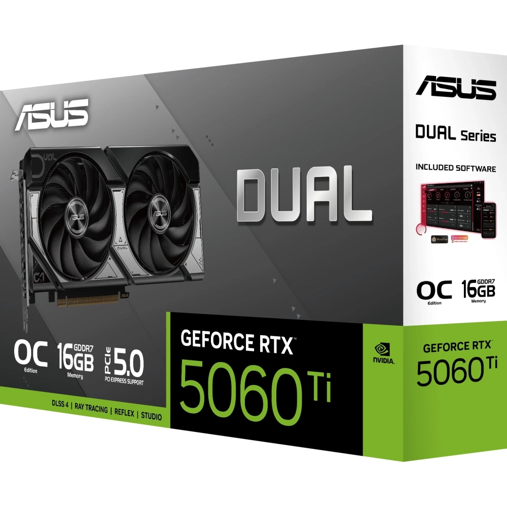 ASUS DUAL-RTX5060TI-O16G Dual OC GeForce RTX 5060 Ti 16GB GDDR7