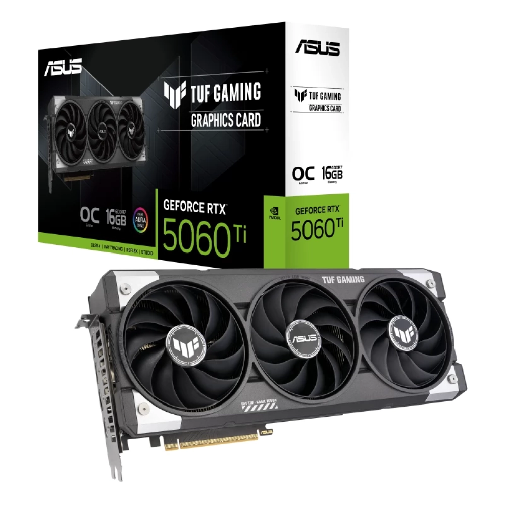 ASUS TUF-RTX5060TI-O16G-GAMING TUF Gaming OC GeForce RTX 5060 Ti 16GB GDDR7 DLSS4