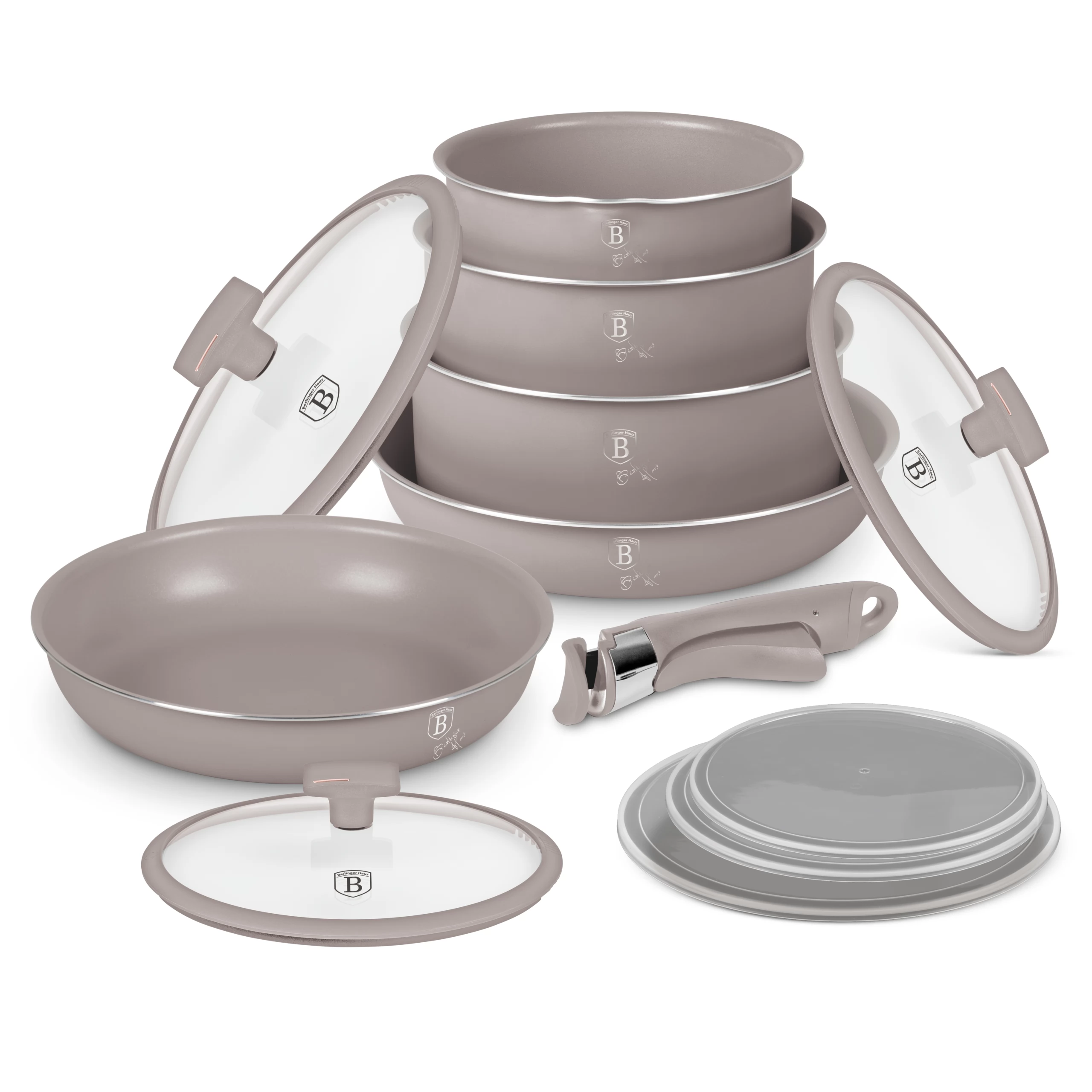 BERLINGER HAUS BH/8251 Taupe Collection Cooking-set 12 parts - iPoncomp.com