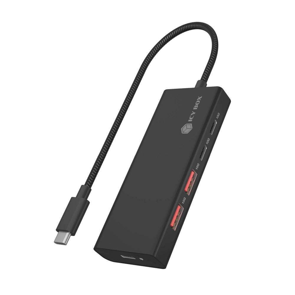 ICY BOX IB-HUB1436-CPD 4-port hub with USB 3.2 Gen 2 Type-C connection and PD 100 W