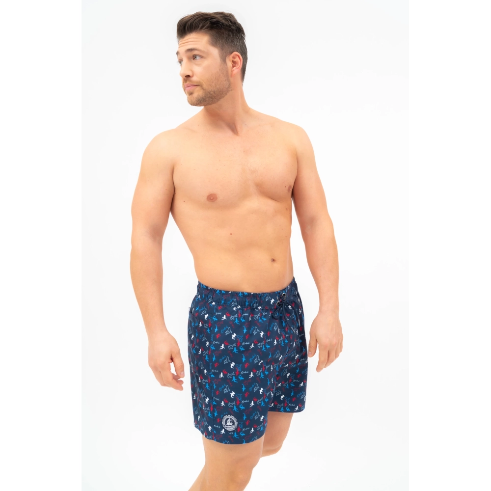 BUDMIL Beach short Man XXXL s.kék-fehér