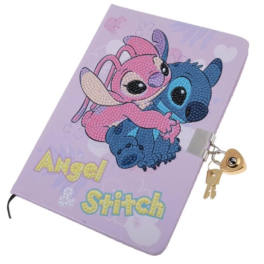 CRAFT BUDDY Gyémántszemes kirakó titkosnapló - Disney Stitch és Angel