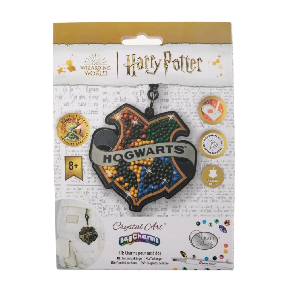 CRAFT BUDDY Gyémántszemes kirakó táskadísz - Harry Potter Hogwarts címer