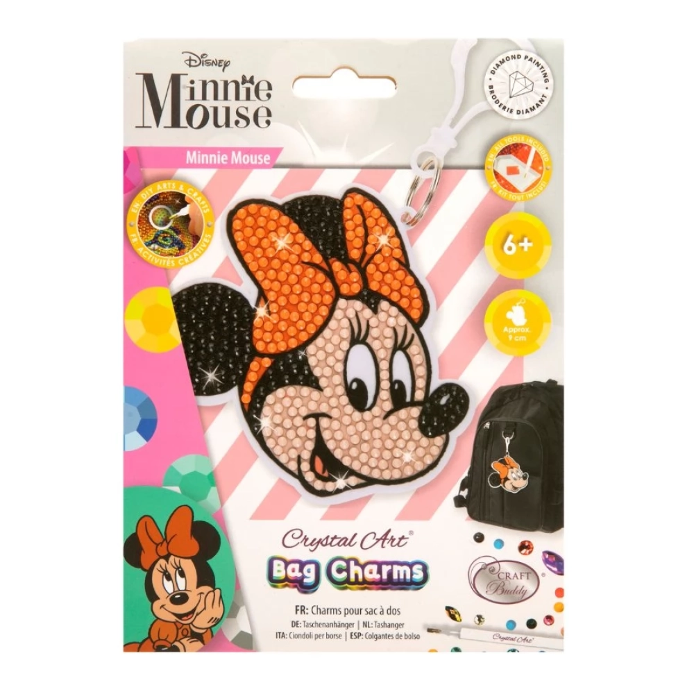 CRAFT BUDDY Gyémántszemes kirakó táskadísz - Disney Minnie egér