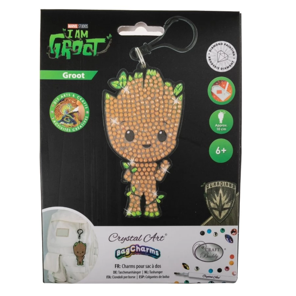 CRAFT BUDDY Gyémántszemes kirakó táskadísz - Marvel A galaxis őrzői Groot