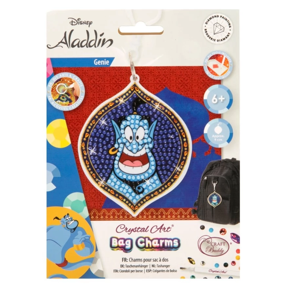CRAFT BUDDY Gyémántszemes kirakó táskadísz - Disney Aladdin Dzsini