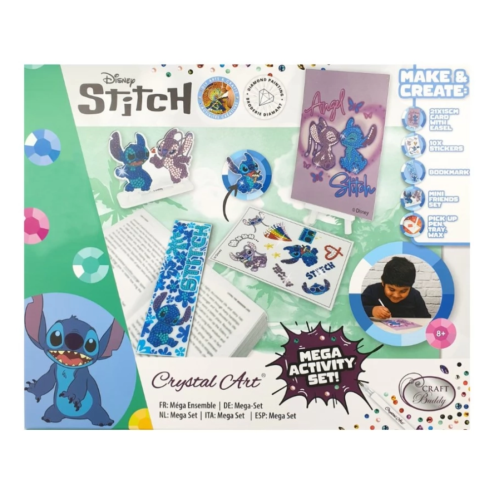 CRAFT BUDDY Gyémántszemes kirakó mega kreatív szett - Disney Stitch