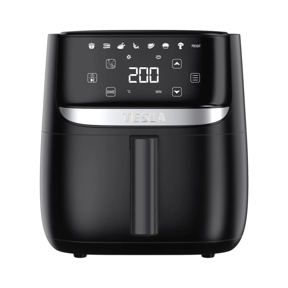 TESLA AirCook Q55 XL Forró levegős sütő 1700W 5.7L Fekete