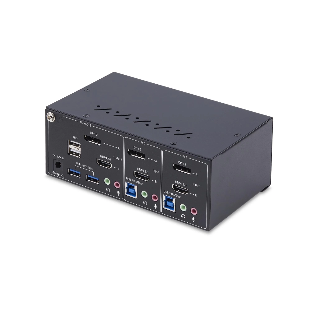 STARTECH P2ADDH462-KVM-SWITCH 2-Port Dual-Monitor DisplayPort and HDMI KVM Switch