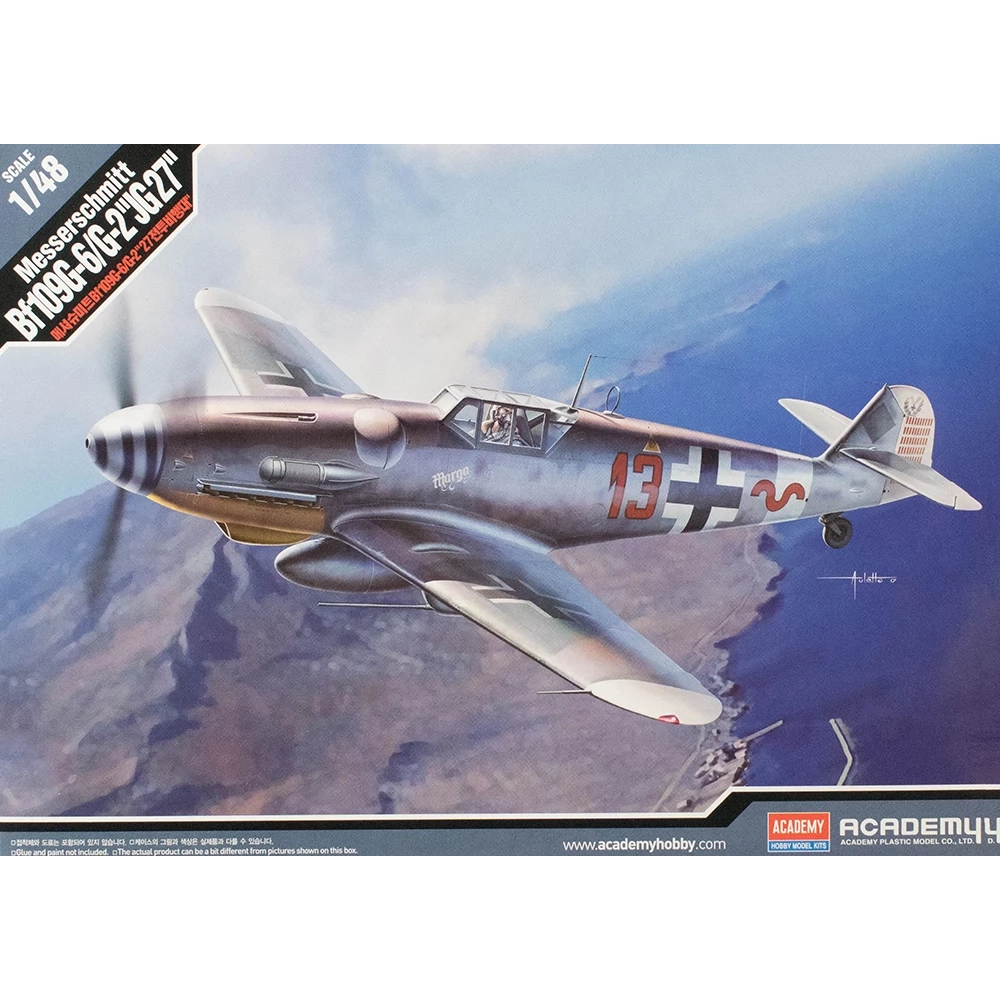 ACADEMY HOBBY MODELL KITS 1/48 Messerschmitt Bf109G-6/G-2 JG 27 fighter model