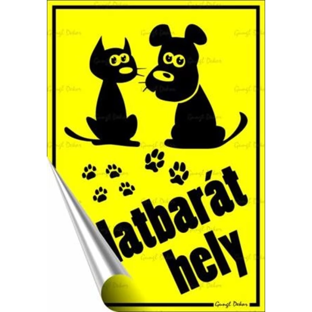 Információs sticker 10x10cm Állatbarát place