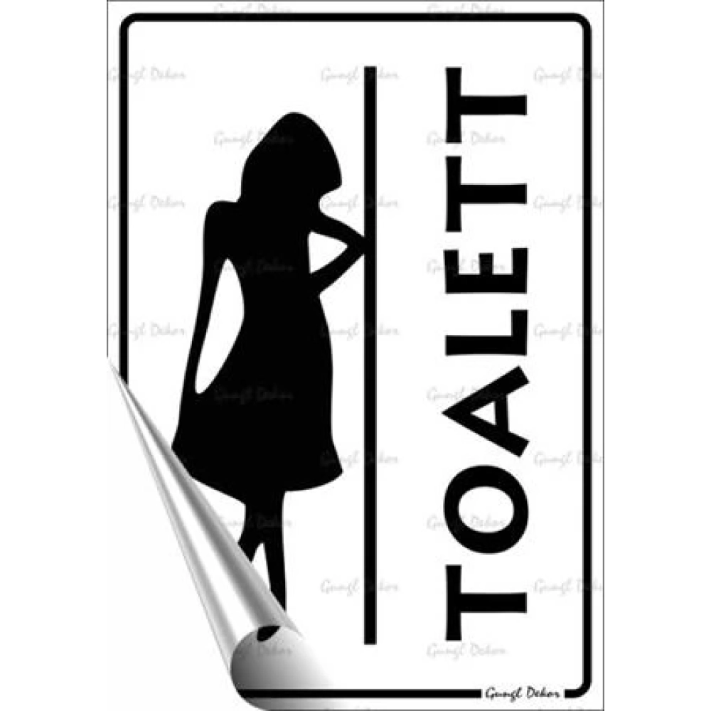 Információs sticker 11.6x16.6cm Female toilets