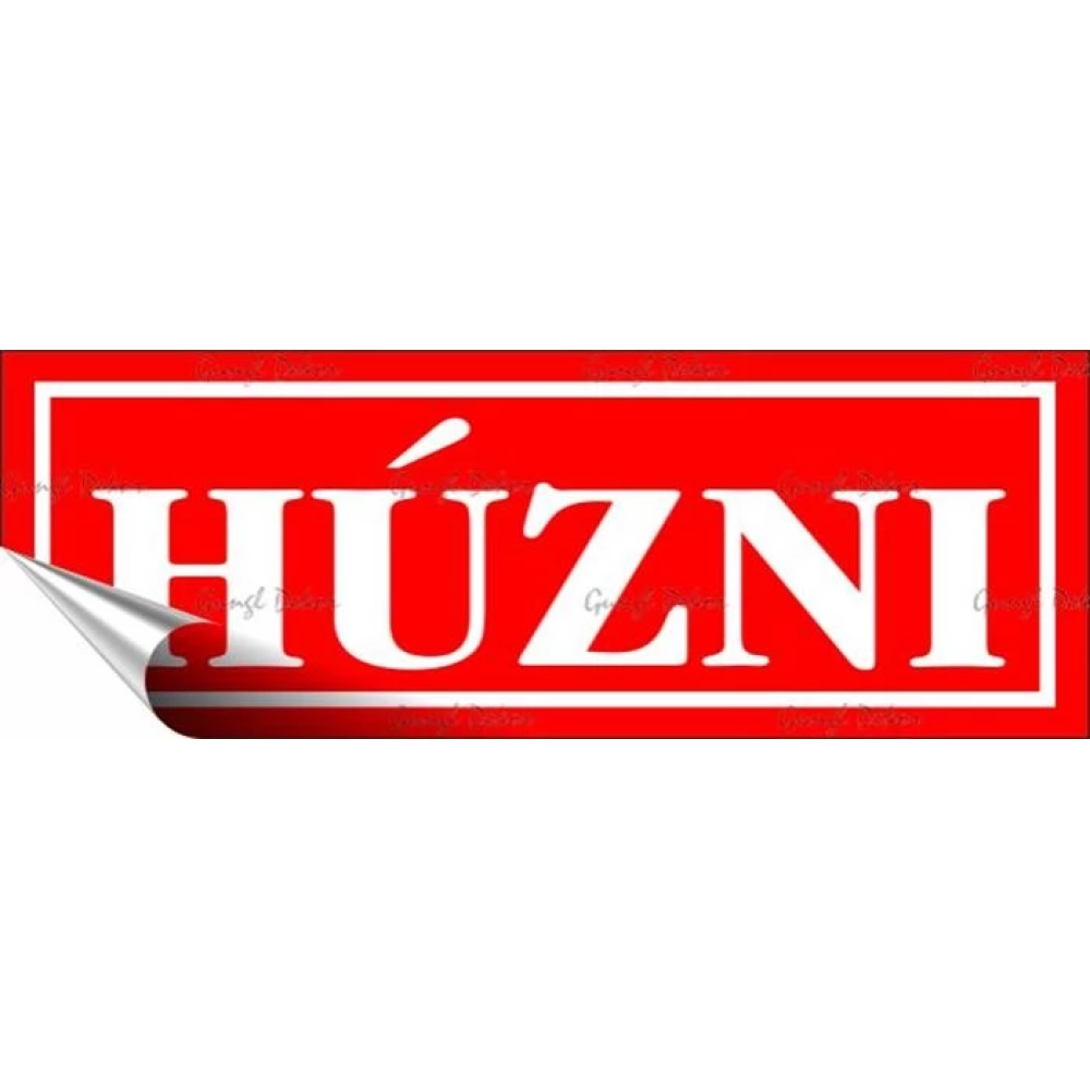 Információs sticker 14x5cm Húzni red