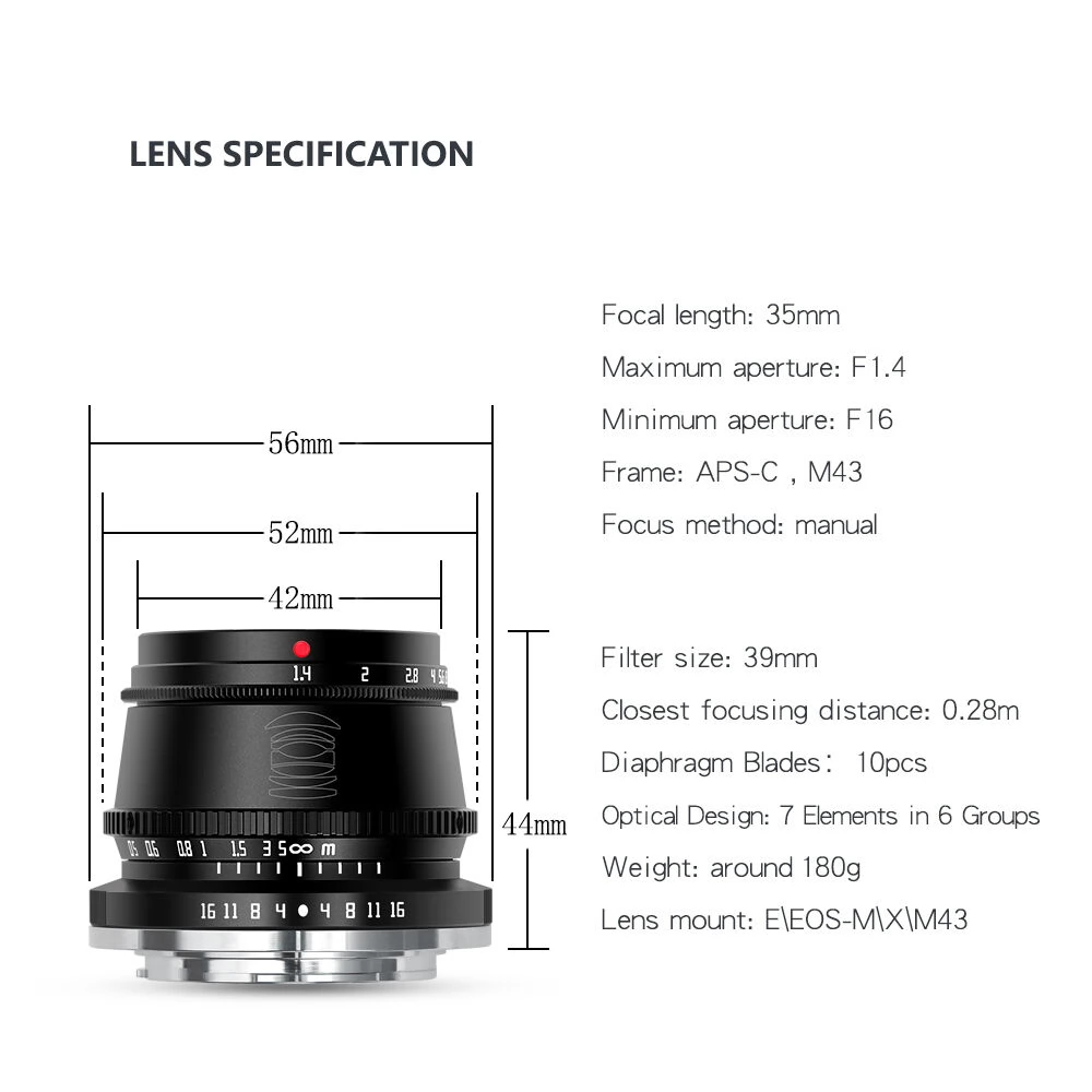 TTARTISAN 35mm F1.4 (MFT) M4/3 obiectiv - iPon.ro
