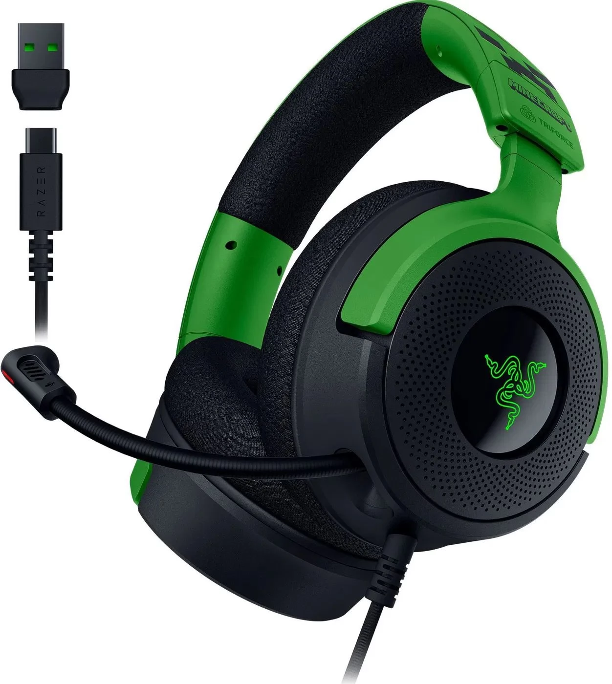 RAZER Kraken V4 X negru-verde Minecraft Edition - iPon.ro