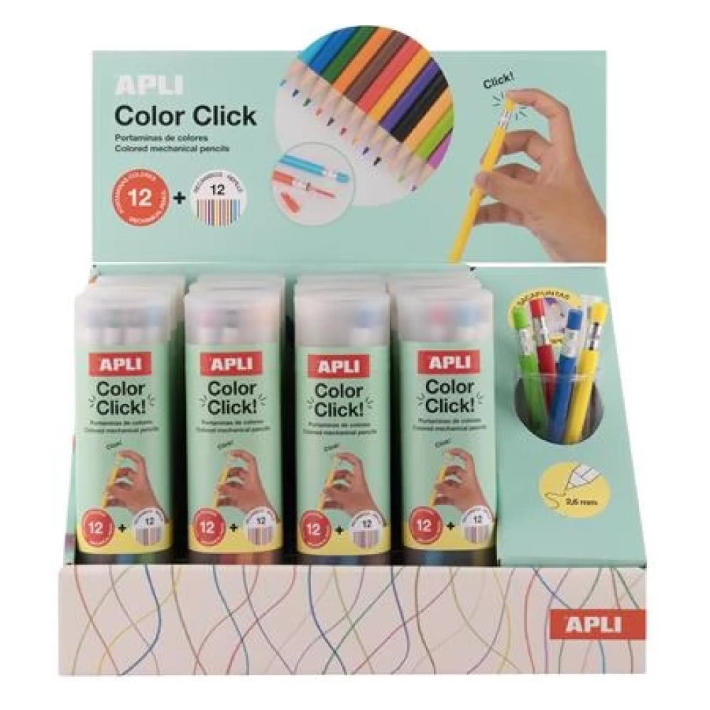 APLI Color Click Colored pencil stock display 12x12 color