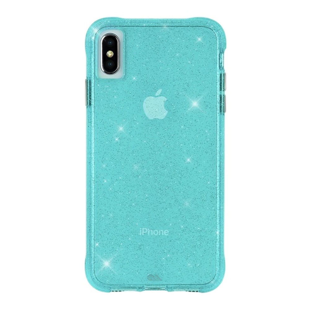 CASE-MATE iPhone XS Max 6.5 CASE-MATE SHEER silicone telefonvédő ütésállóság Sparkling VILÁGOSKÉK