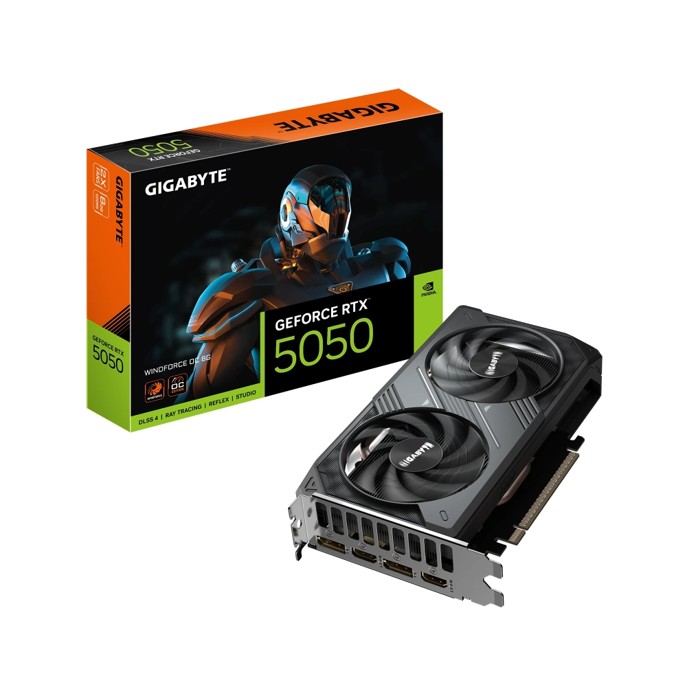 GIGABYTE GV-N5050WF2OC-8GD WINDFORCE OC GeForce RTX 5050 8GB GDDR6 DLSS4
