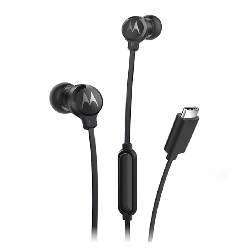 MOTOROLA EARBUDS 3C-s fülhallgató SZTEREO Type-C felvevő gomb FEKETE