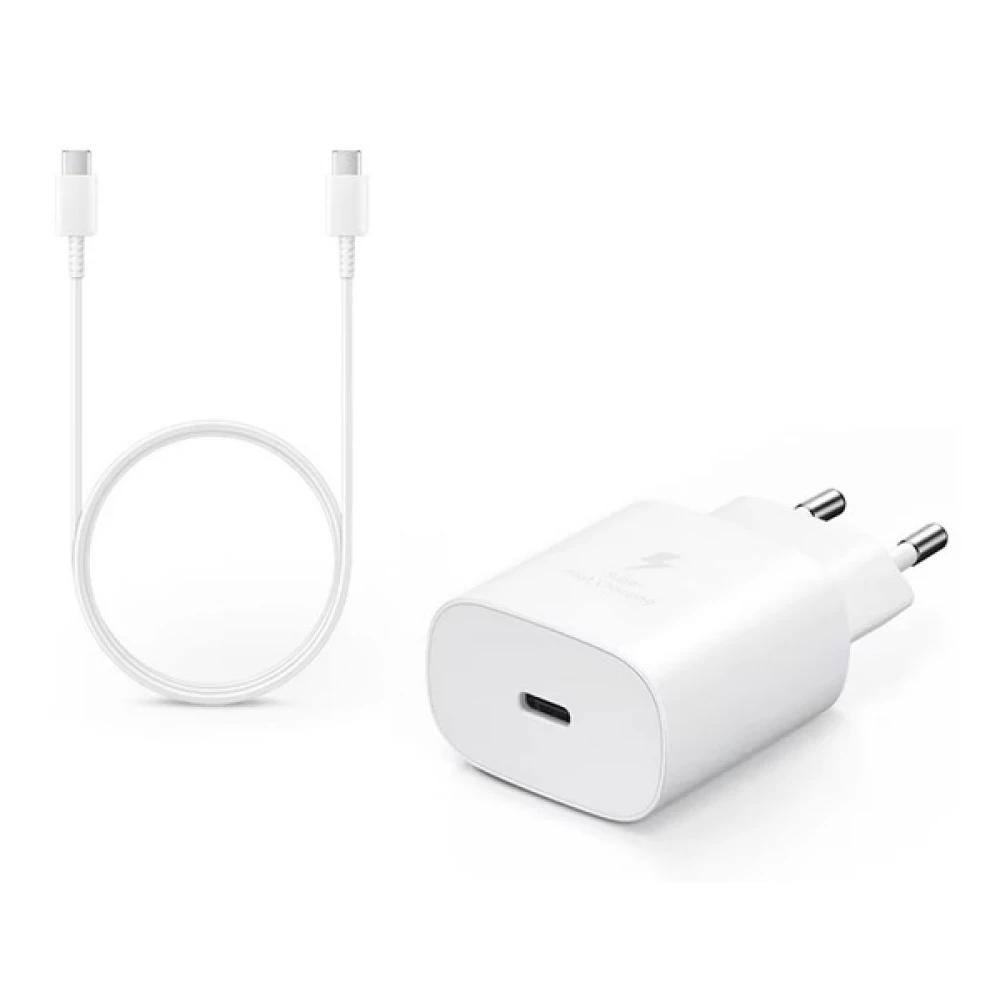 SAMSUNG networking charger Type-C outlet (25W PD fast charger 3.0 + EP-DG980BWE Type-C kábel) white OEM