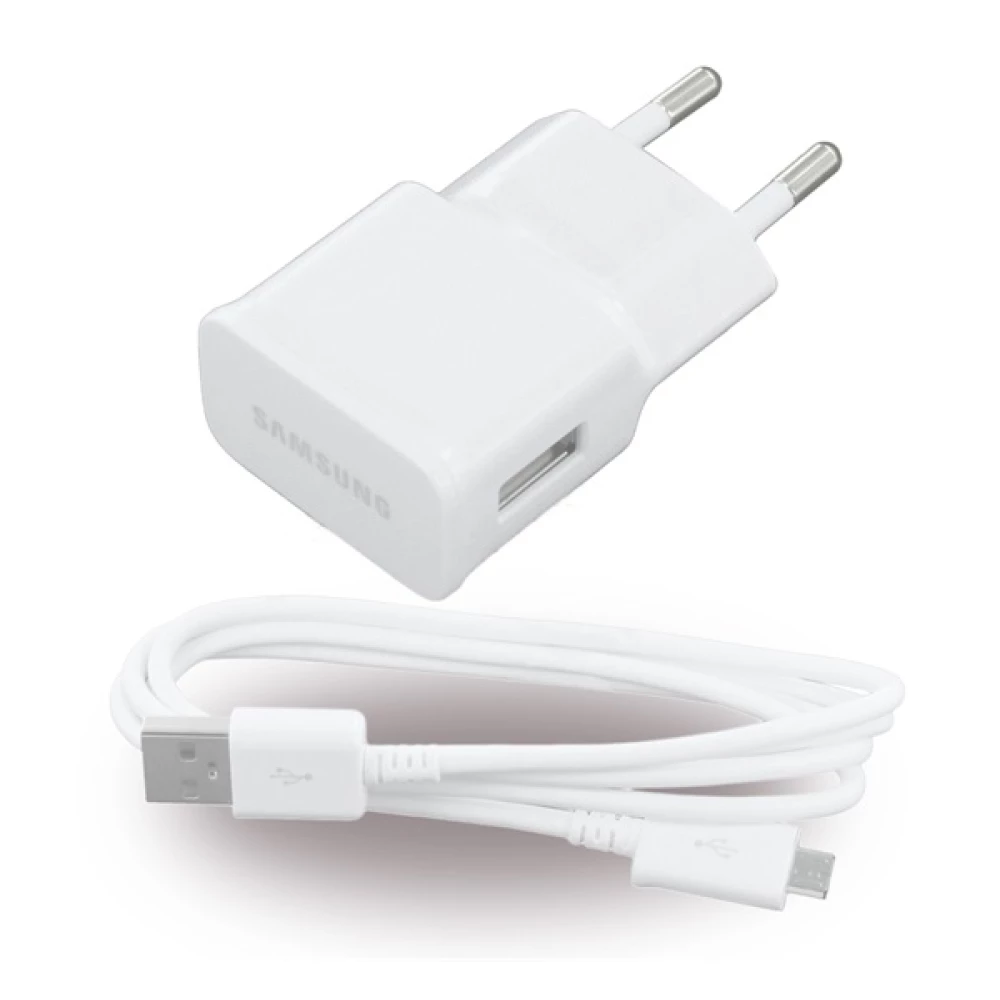 SAMSUNG networking charger USB outlet 5W + ECB-DU4AWE microUSB cable white OEM