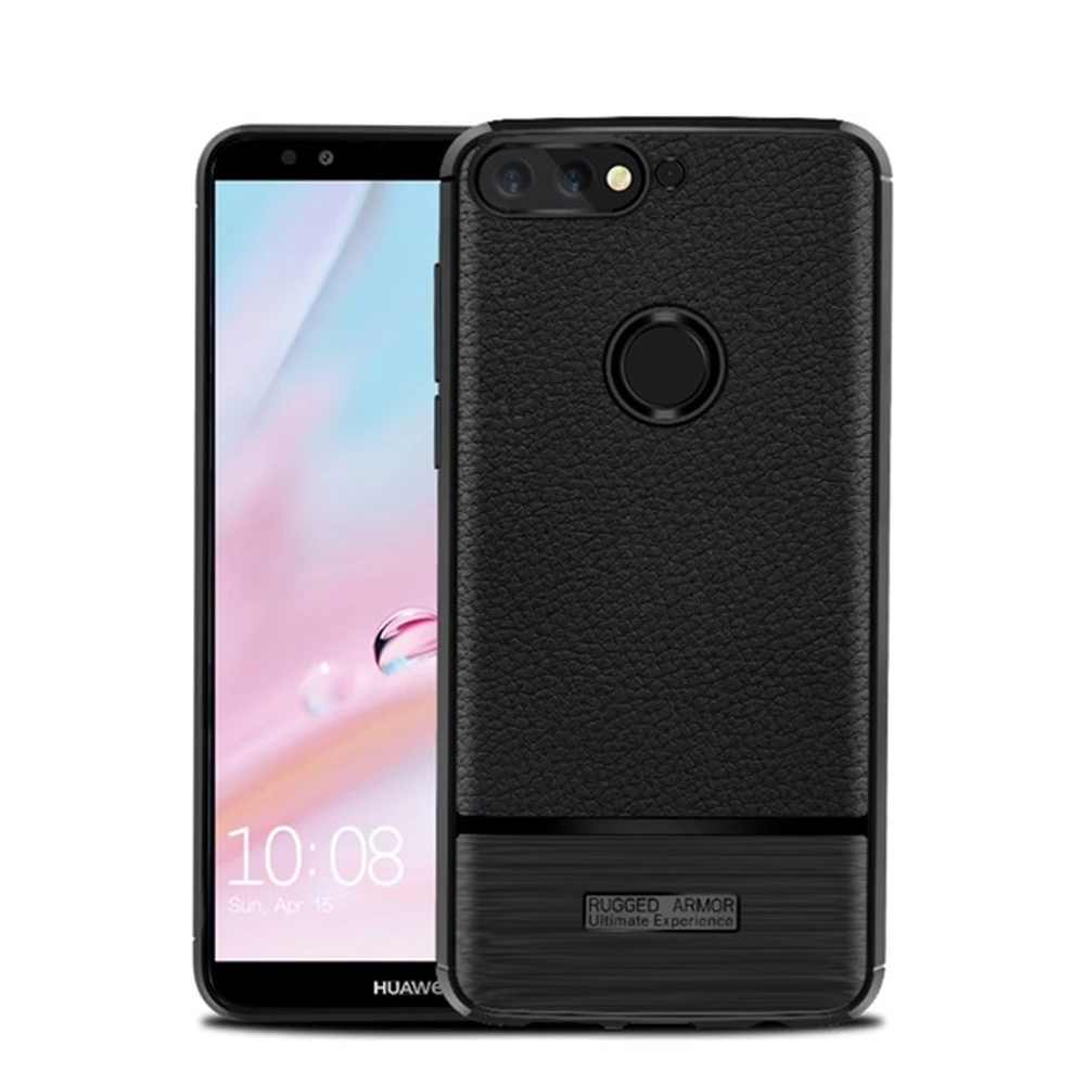 GIGAPACK huawei y7 prime 2018 szilikon telefonvédő ütésállóság szálcsiszolt fekete