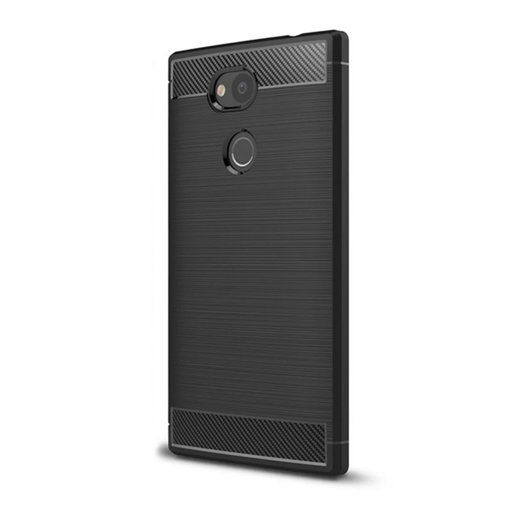 GIGAPACK sony xperia l2 silicone telefonvédő ütésállóság carbon pattern black