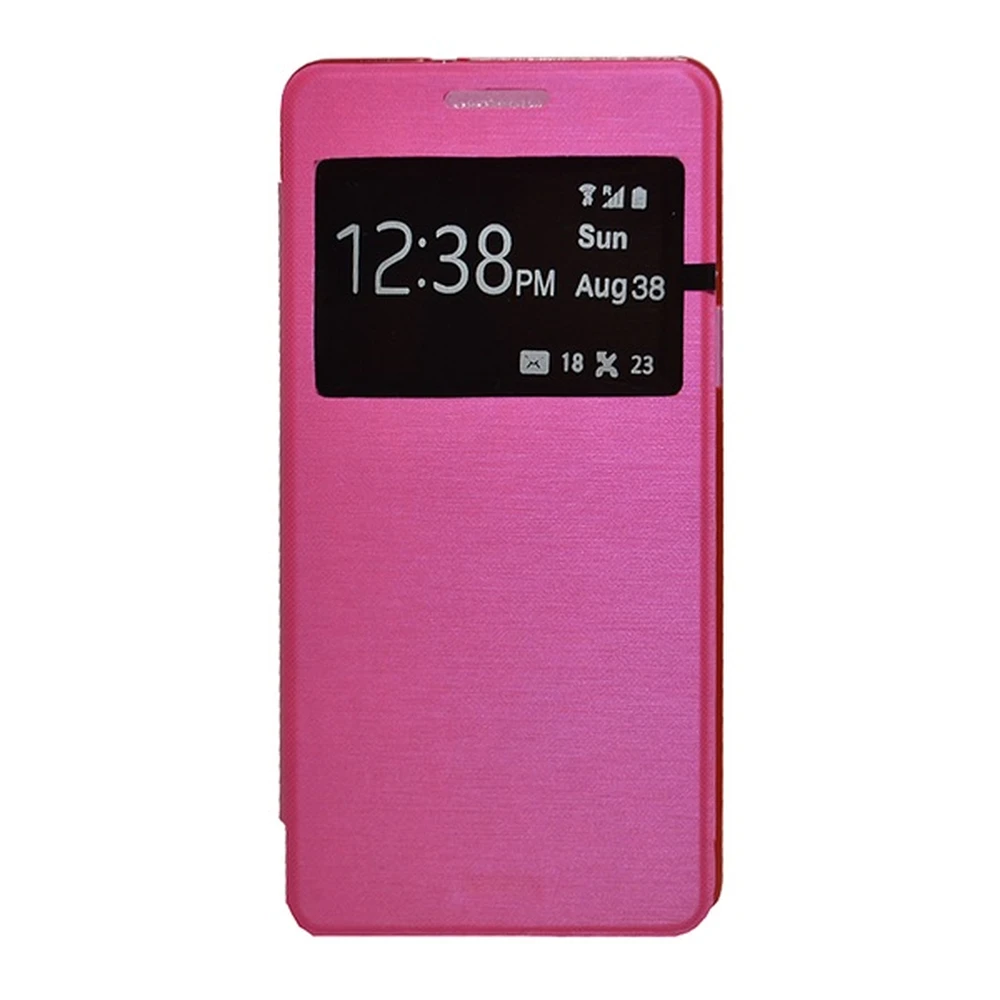GIGAPACK samsung a5 (2015) case standing Skin effect flip brushed pattern magenta
