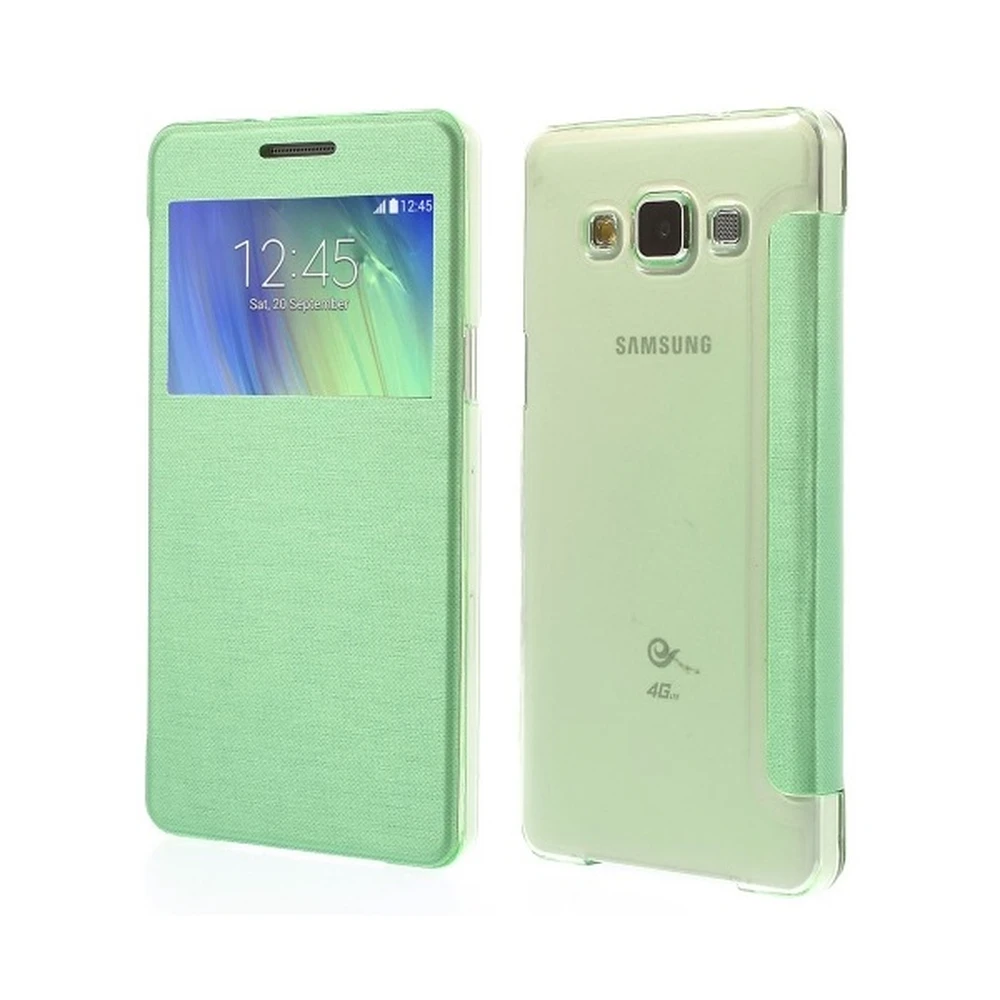 GIGAPACK samsung a5 (2015) case standing Skin effect flip brushed pattern light green