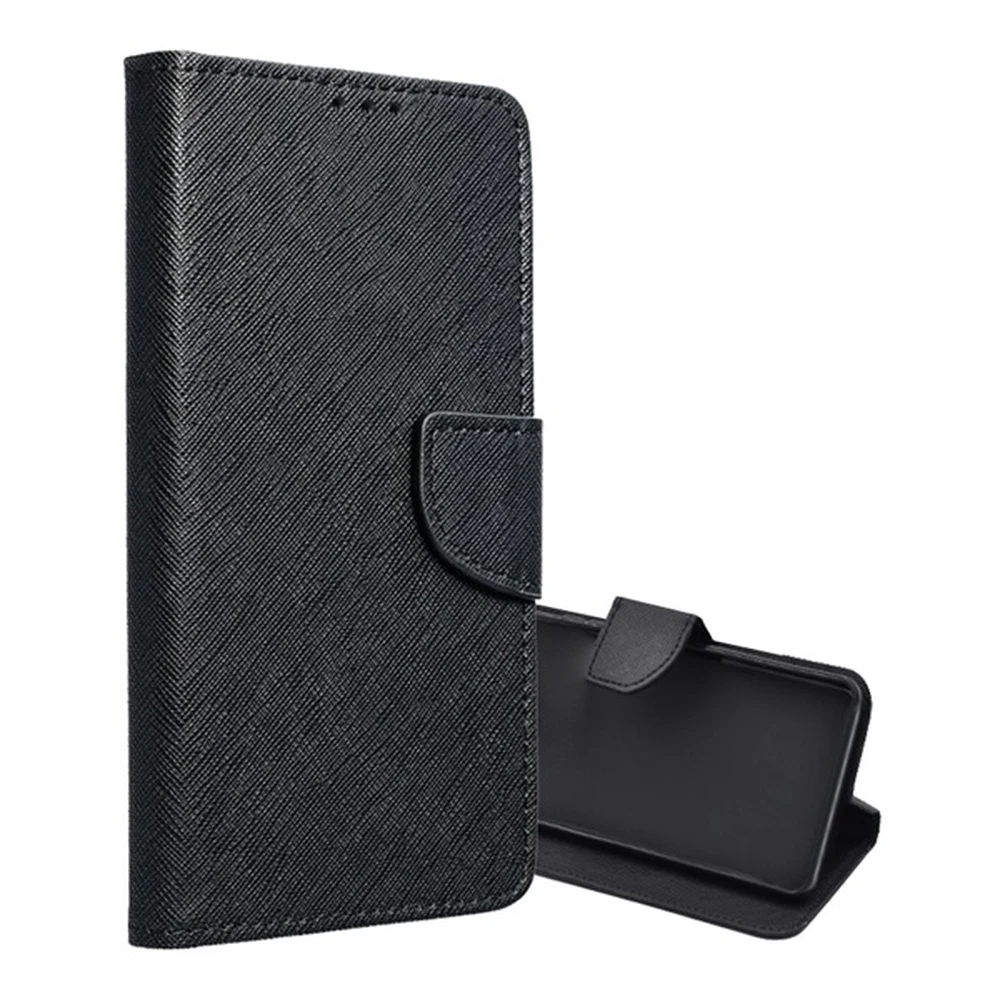 GIGAPACK samsung a26 5g case standing Skin effect flip textil effect black