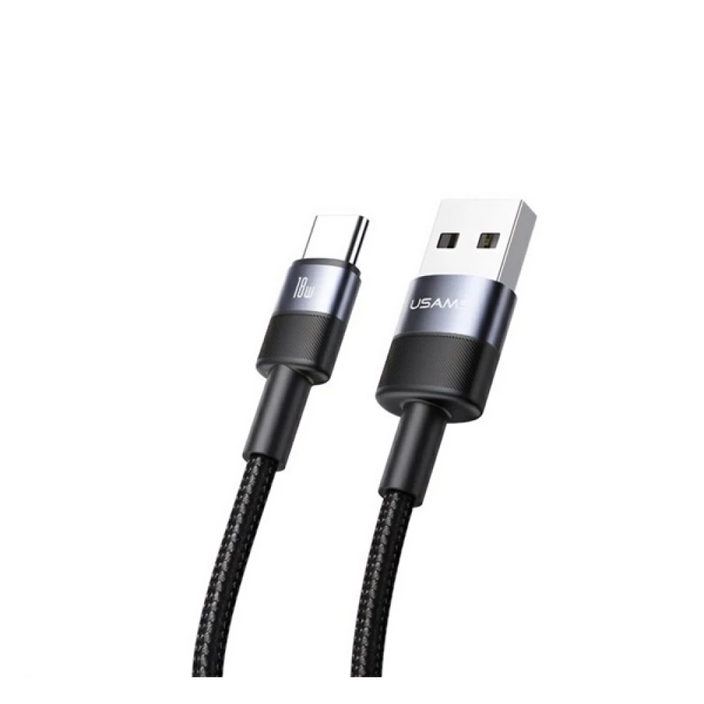 USAMS SY SERIES adatkábel USB - Type-C 120cm FEKETE