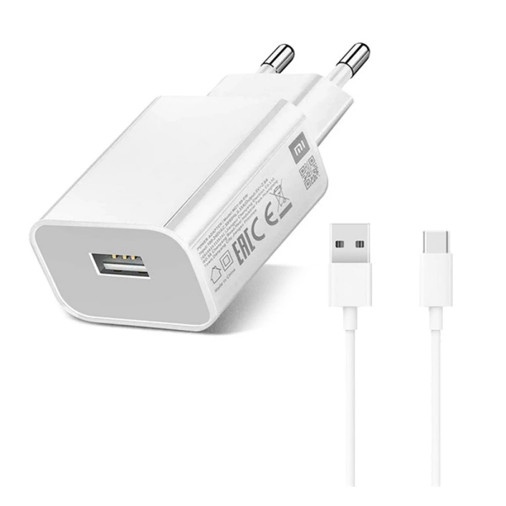 XIAOMI MDY-09-EW network charger USB outlet 10W fast charger + Type-C cable white OEM