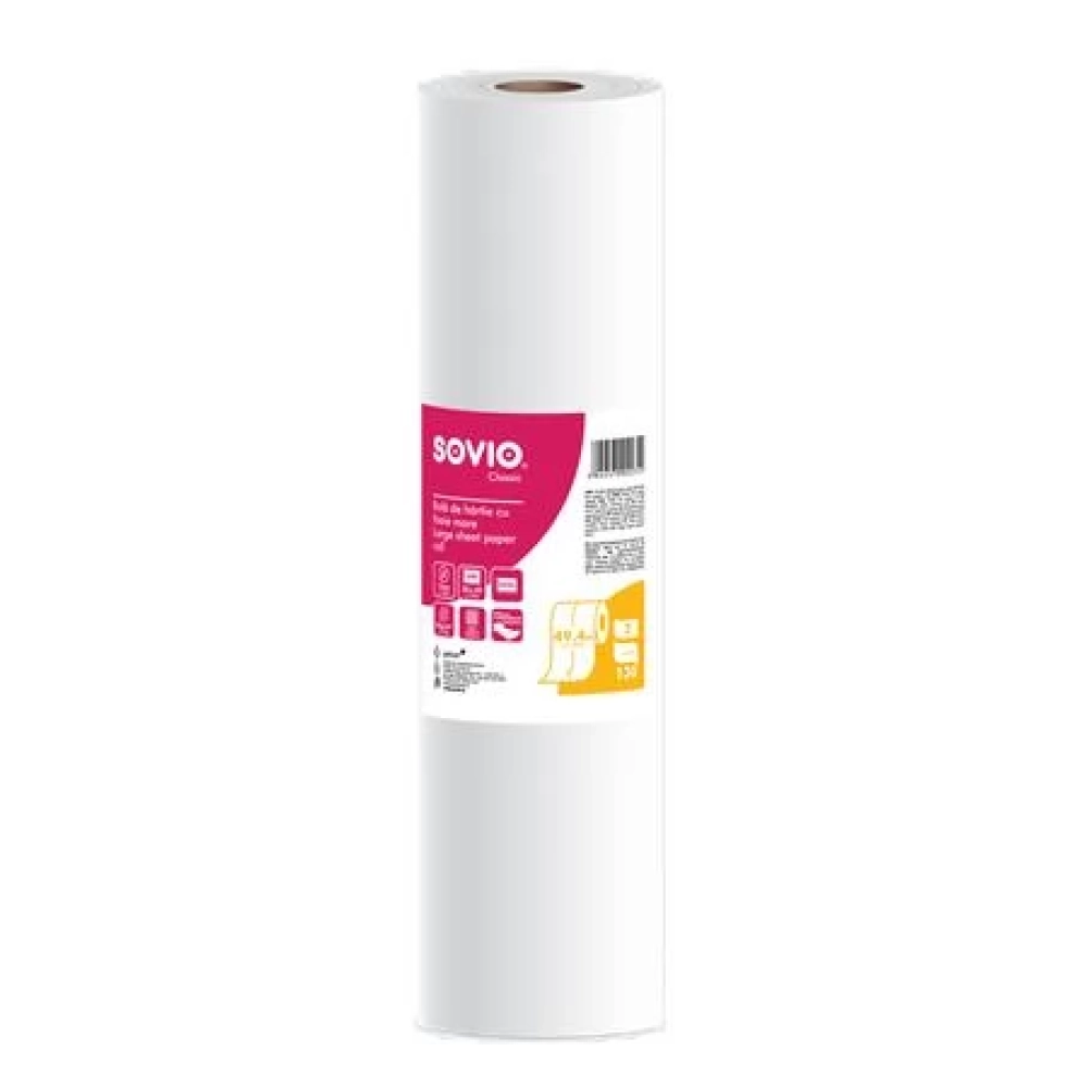 SOVIO Vizsgálóasztal terítő 2 rétegű 49cm x 50m 130 lap