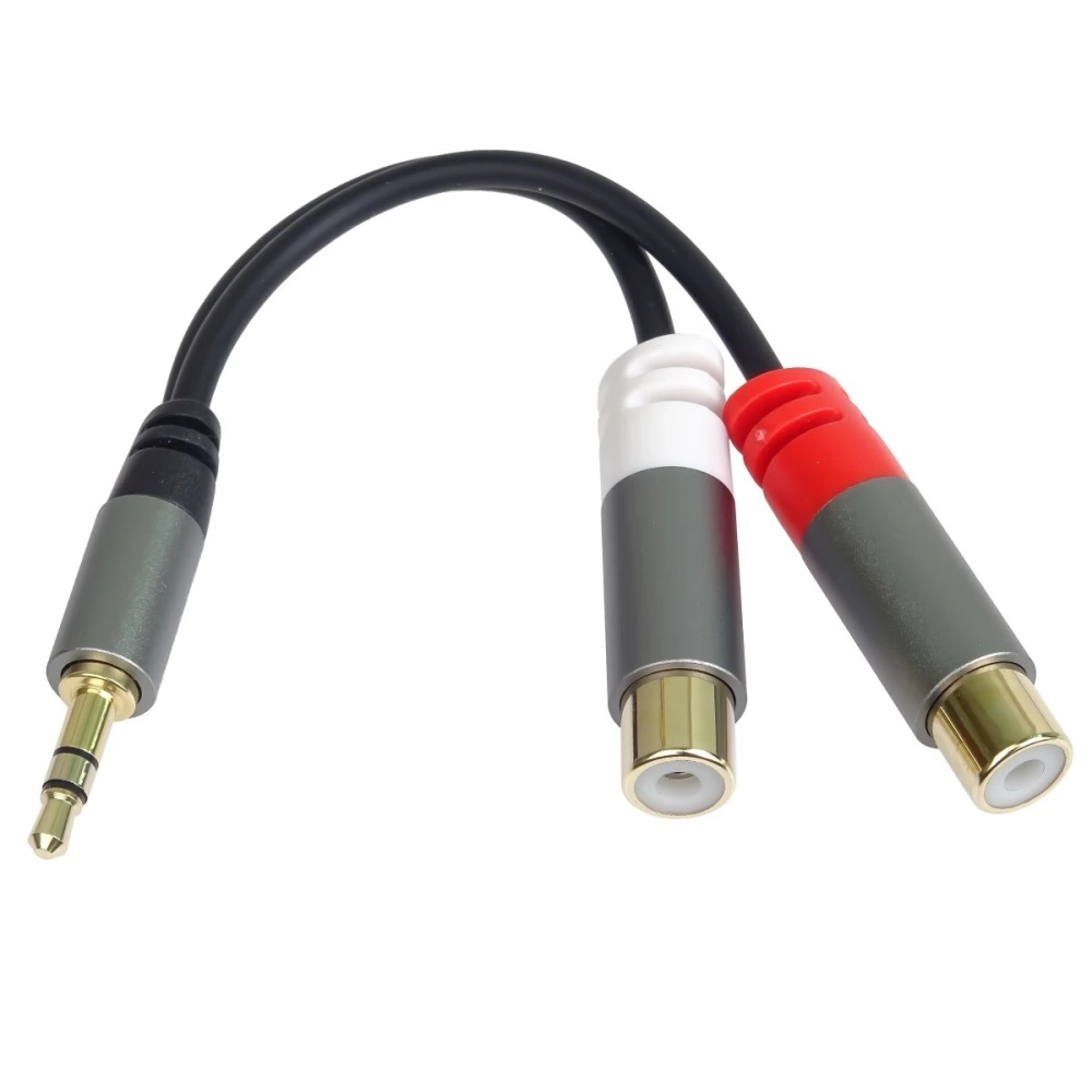 PREMIUMCORD Jack RCA Converter Black 15cm kjqqr-03