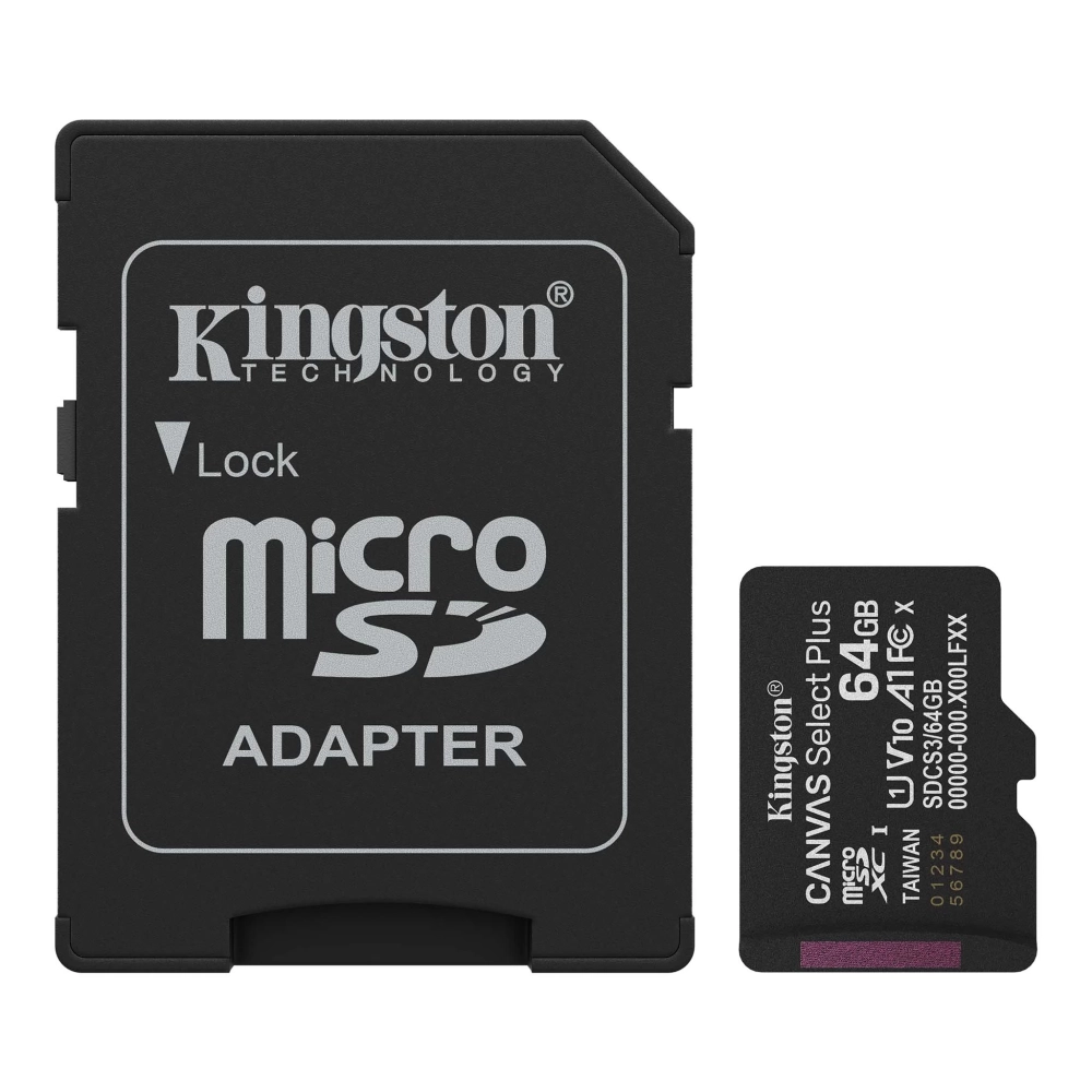 KINGSTON Canvas Select Plus 64GB MicroSDXC 30 MB/s SDCS3/64GB