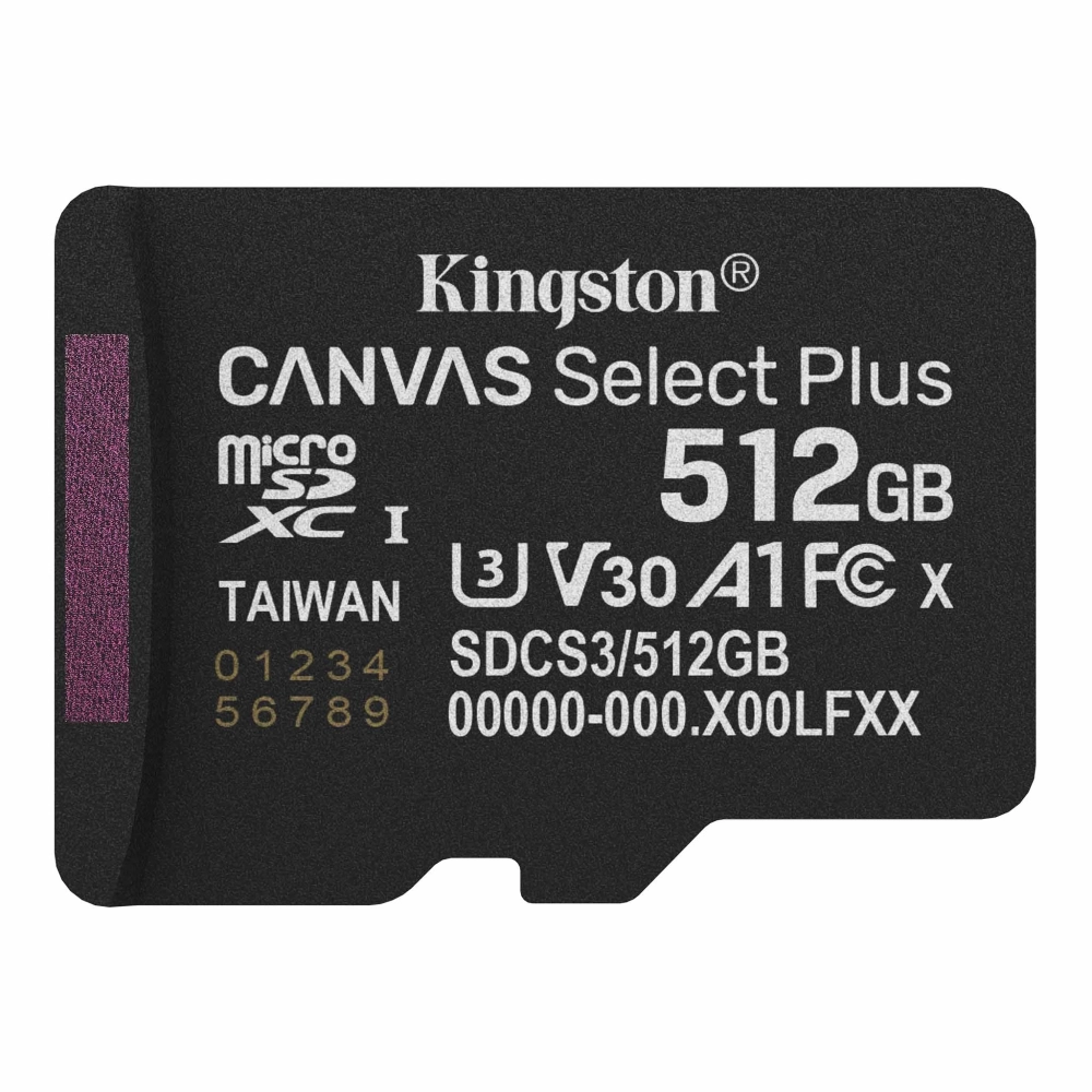 KINGSTON Canvas Select Plus 512GB MicroSDXC 30 MB/s SDCS3/512GBSP