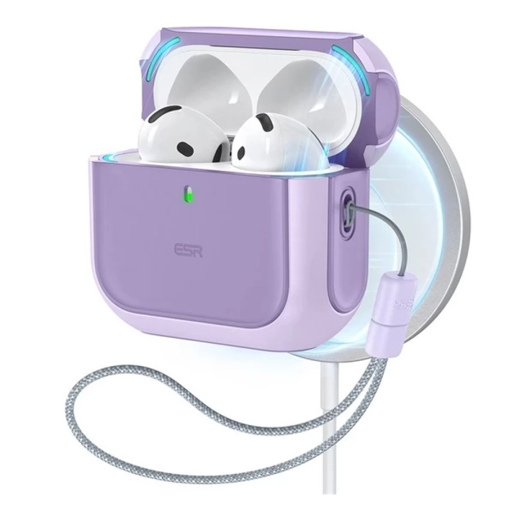ESR ORBIT HALOLOCK plastic case ütésállóság MagSafe LILA Apple AirPods 4