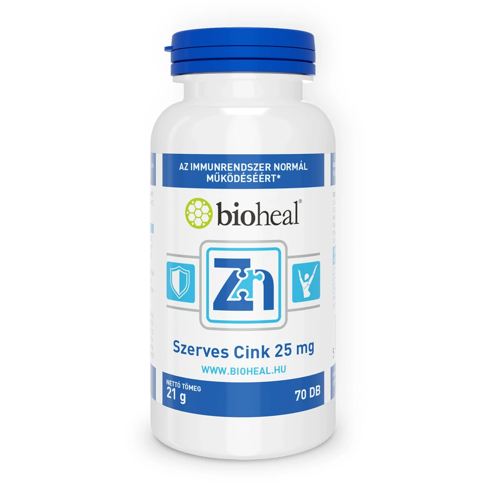 Bioheal szerves cink 25mg tablette 70 pcs