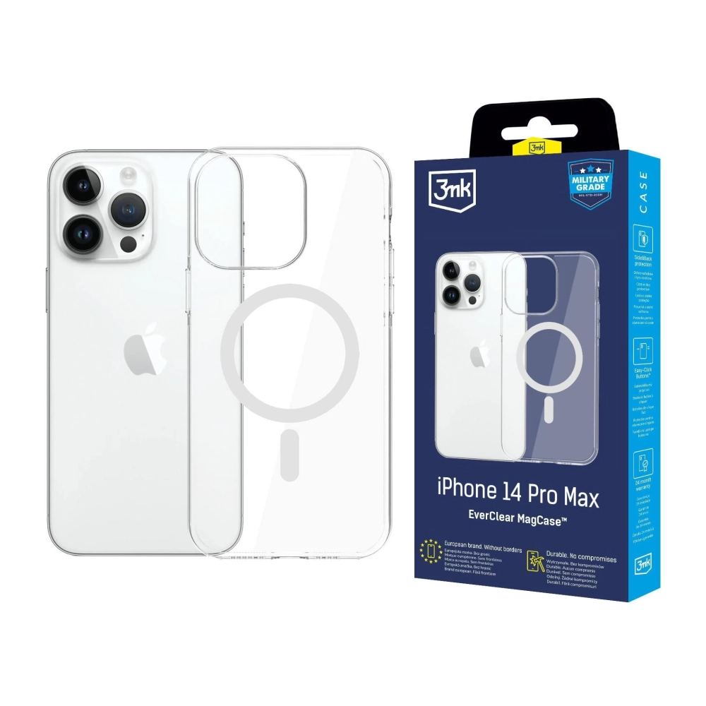 3MK EverClear MagCase case iPhone 14 Pro Max transparent