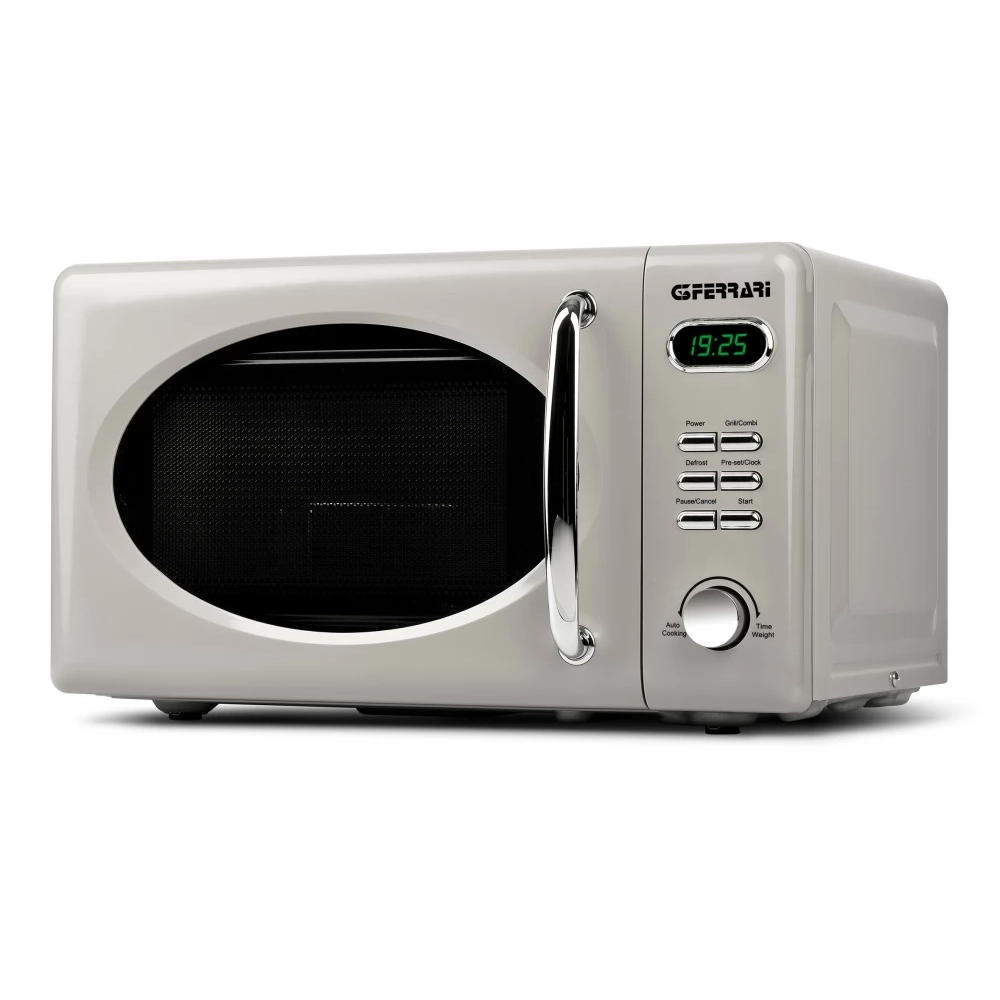 G3FERRARI G10155 Sapormio Vintage Mikrowelle Ofen 800W 20L Grau