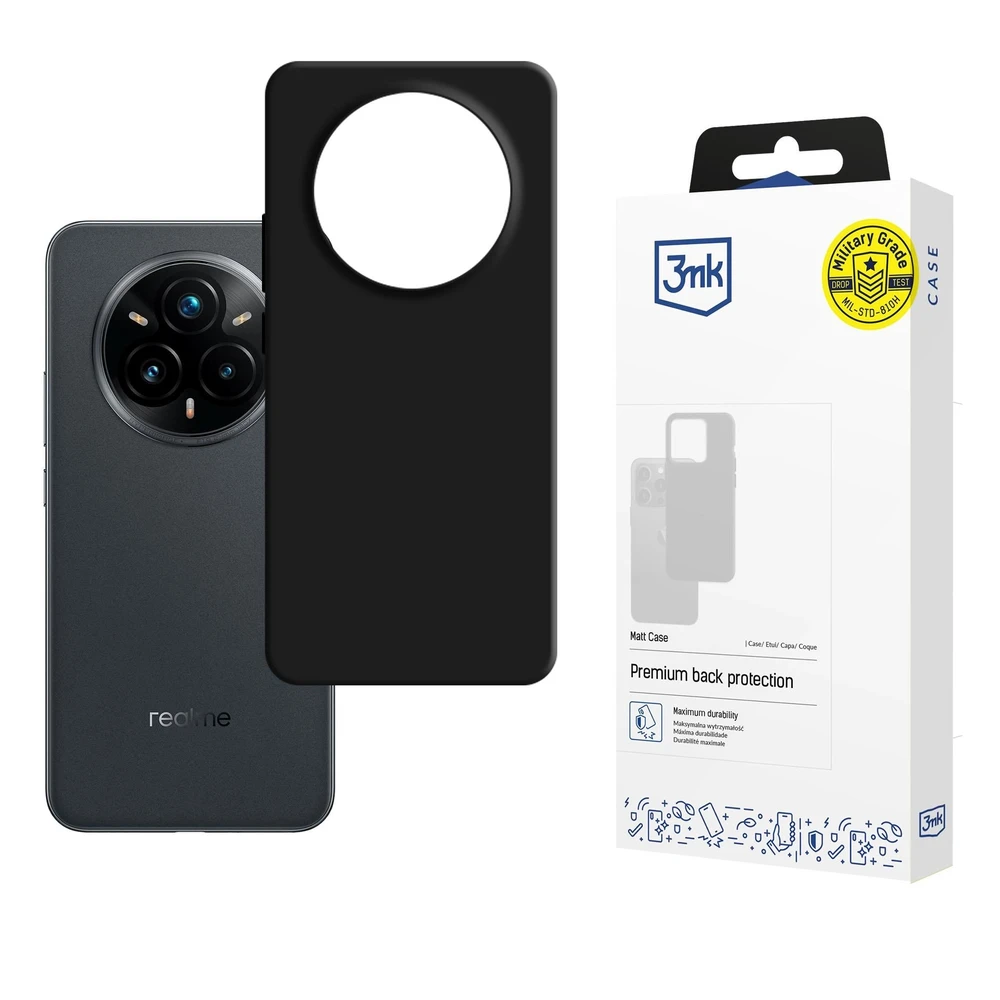 3MK Matt Case back plates Realme 14 Pro+ black