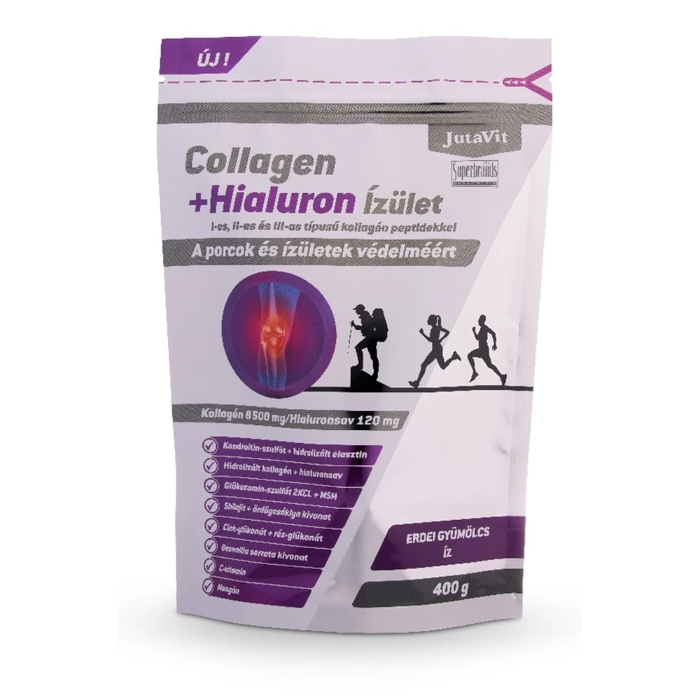 JUTAVIT Collagen+hialuron kollagén por 400g woodland fruit