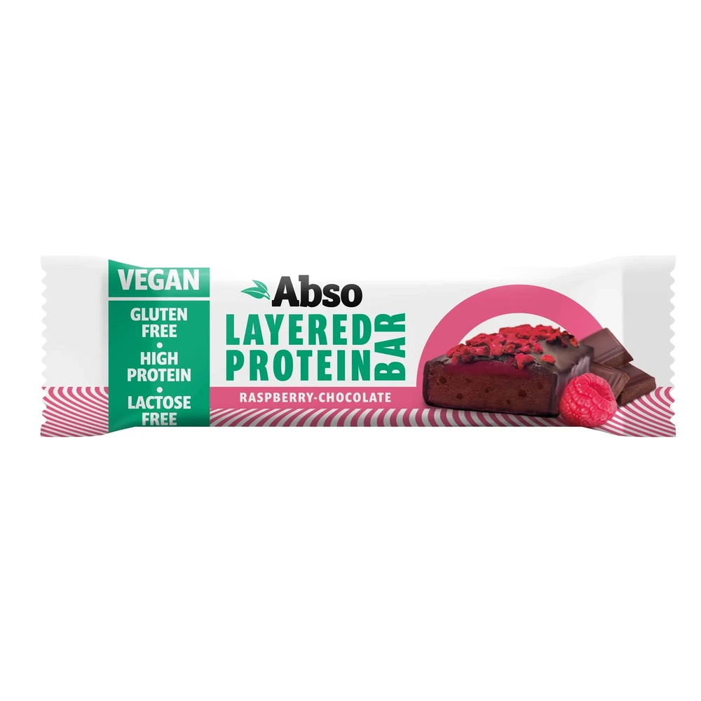 ABSO Protein bar fehérjeszelet vegán málnás-csokoládés taste 50g