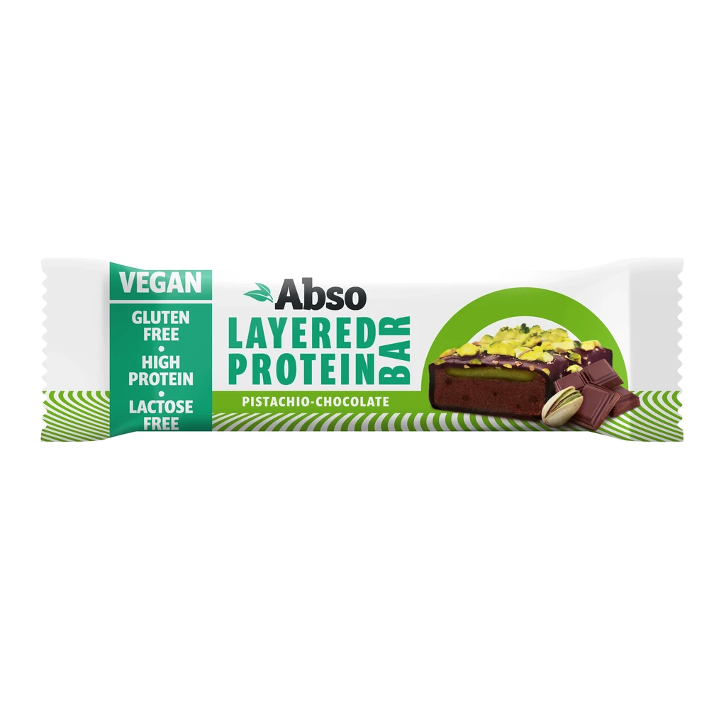 ABSO Protein bar Fehérjeszelet pisztáciás étcsokoládés 50g
