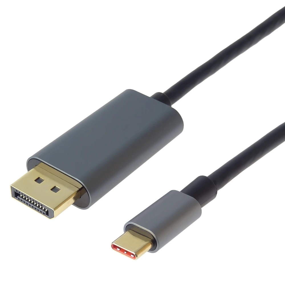 PREMIUMCORD USB 3.1 Type C DisplayPort 1.4 Átalakító Fekete-Szürke 2m ku31dp09