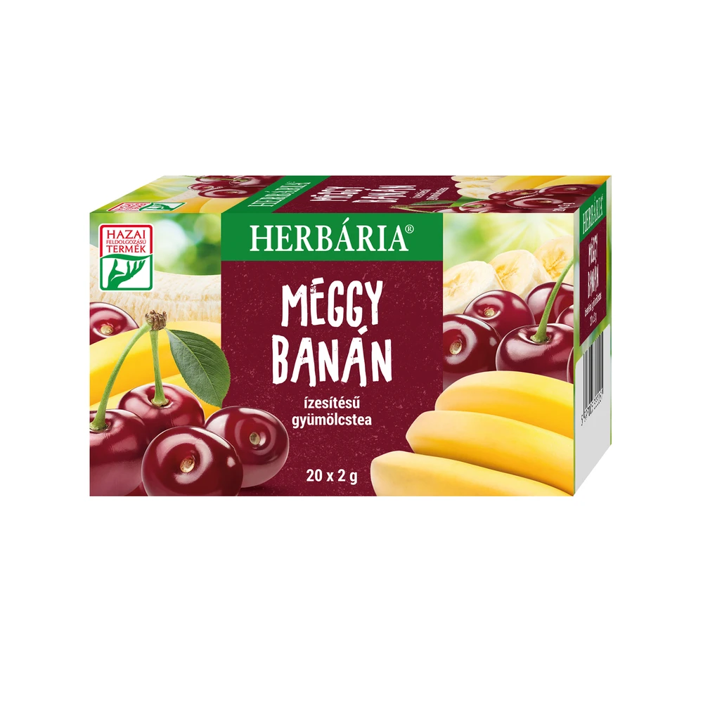 HERBÁRIA Gyümölcstea Meggy Banán ízesítésű 20x2g 40g